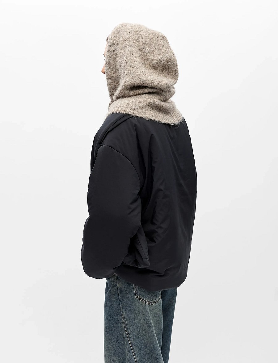 Object - OBJMILU CABLE KNIT BALACLAVA NOOS - balaclava - humus - 5