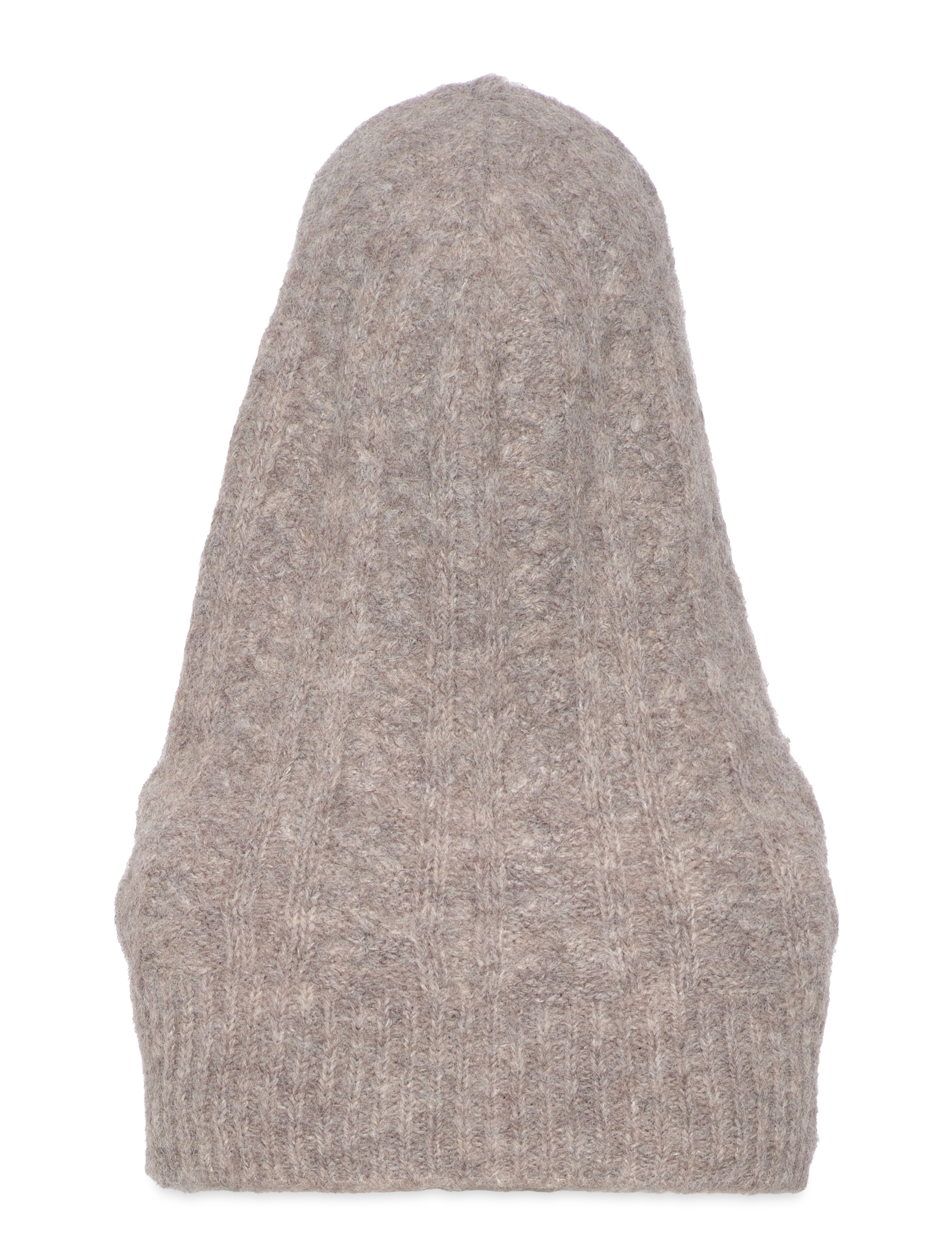 Object - OBJMILU CABLE KNIT BALACLAVA NOOS - lowest prices - humus - 3