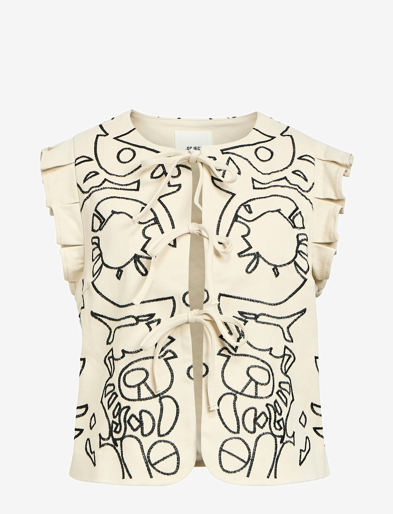 Object - OBJMAPLE WAISTCOAT CC2 SS - varrukateta pluusid - sandshell - 0