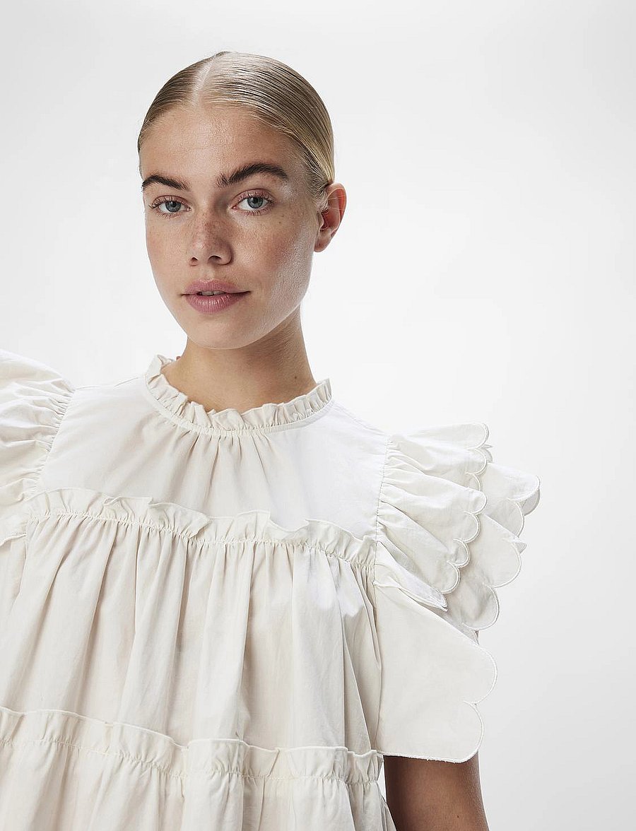Object - OBJHOPE S/L DRESS REP - konfirmation - white sand - 3