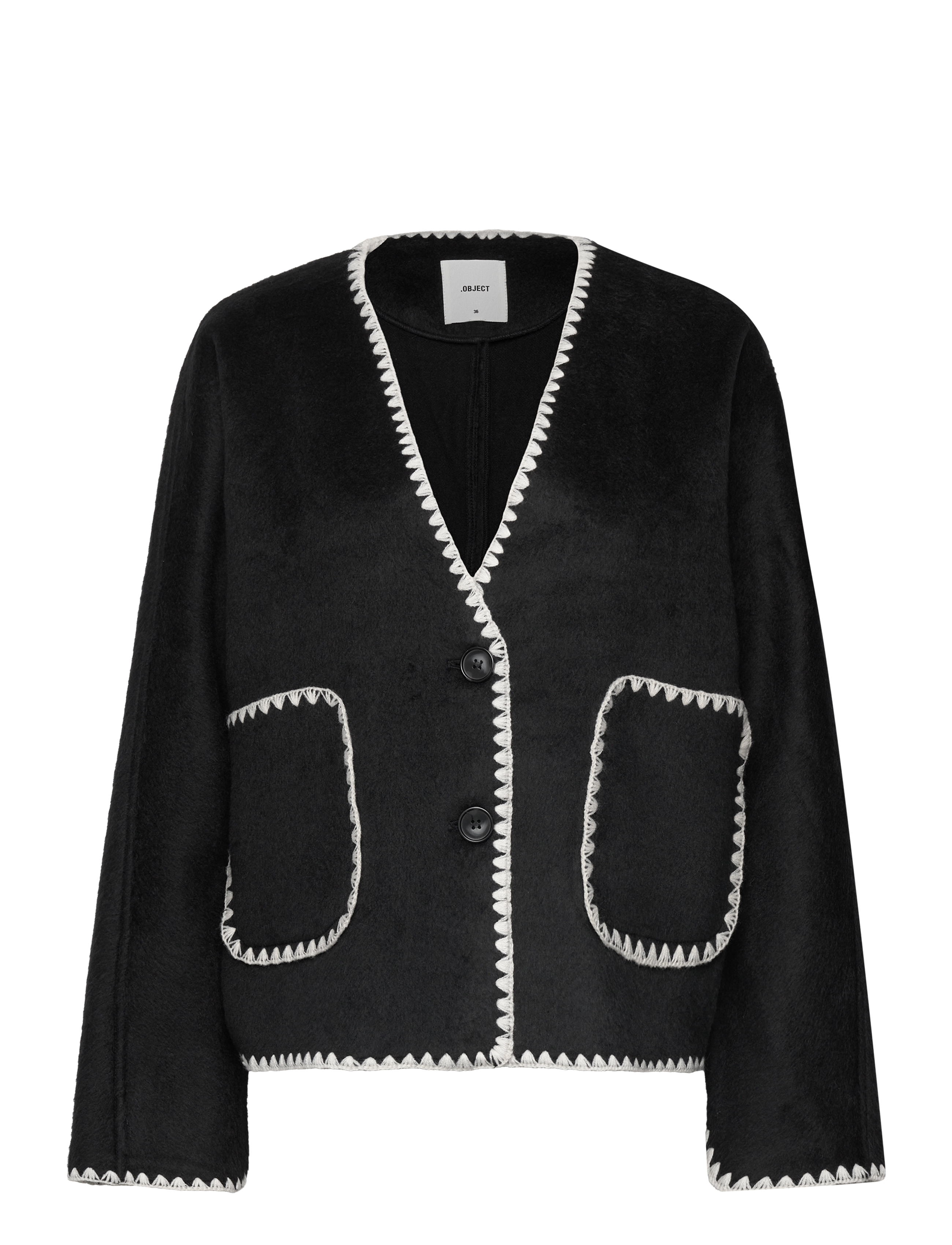 OBJECT Objlola Ls Lo Jacke E Au Div Schwarz - 42 - Damen