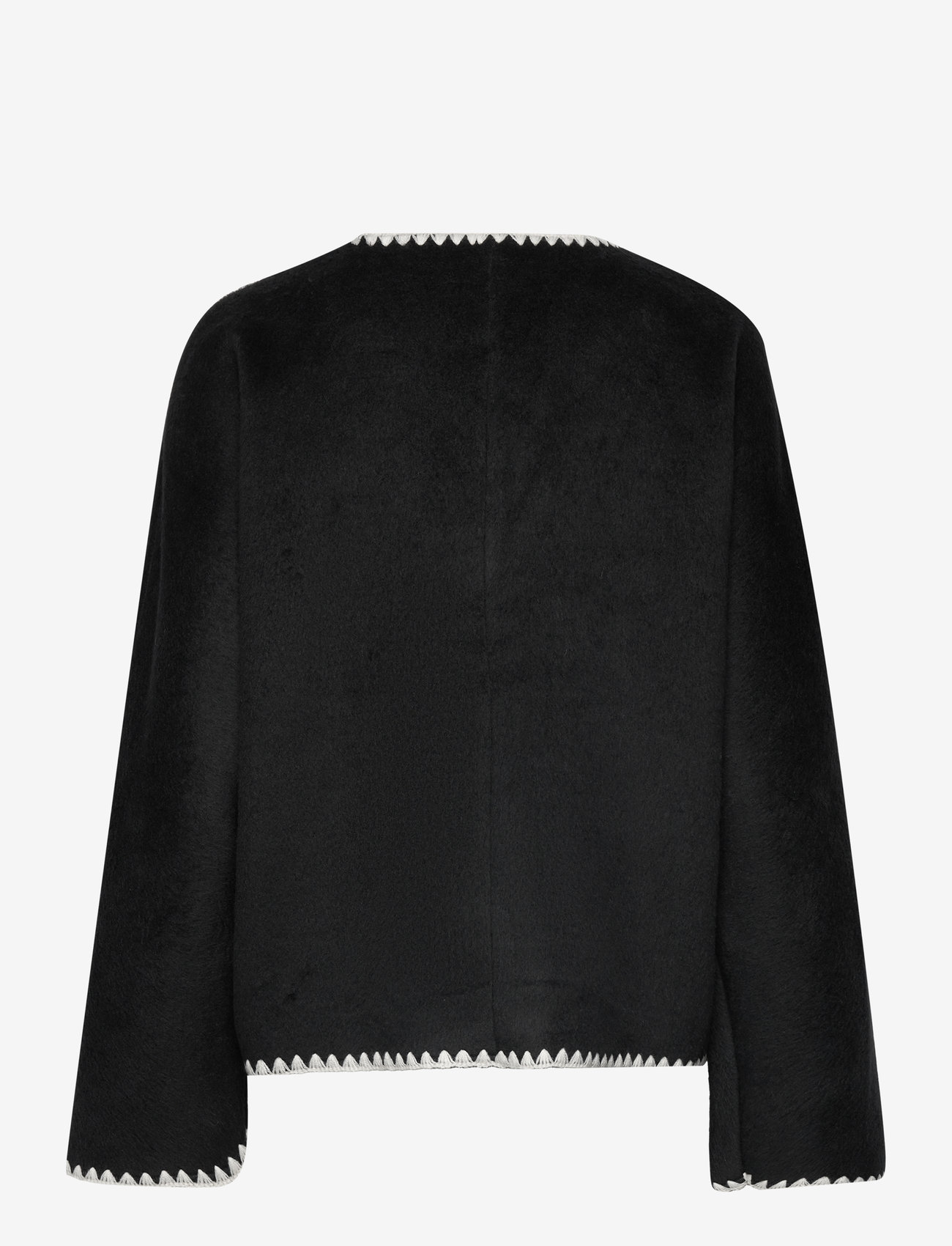 Object - OBJLOLA LS LO JACKET E AU DIV - wool jackets - black - 1