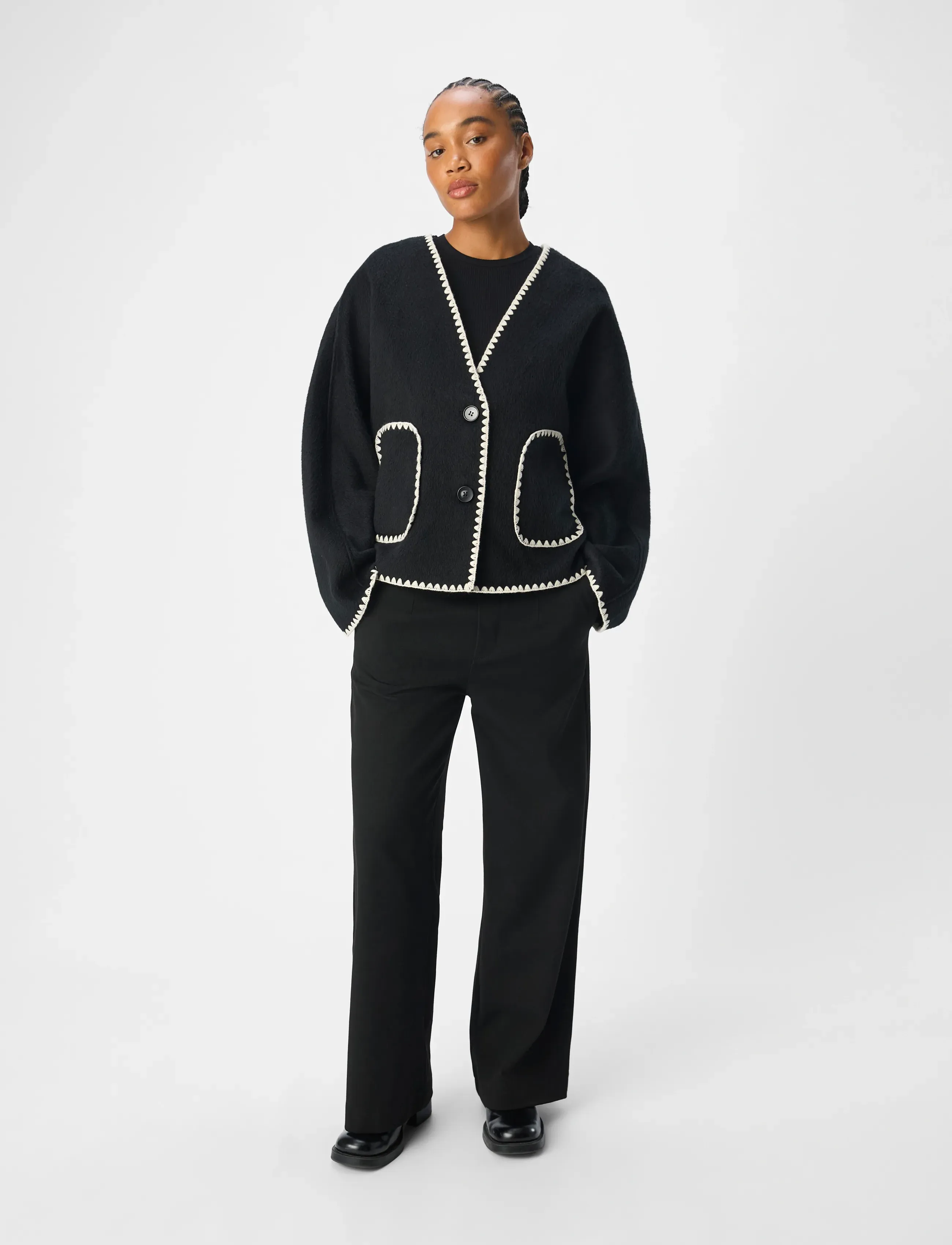 Object - OBJLOLA LS LO JACKET E AU DIV - winterjacken - black - 4