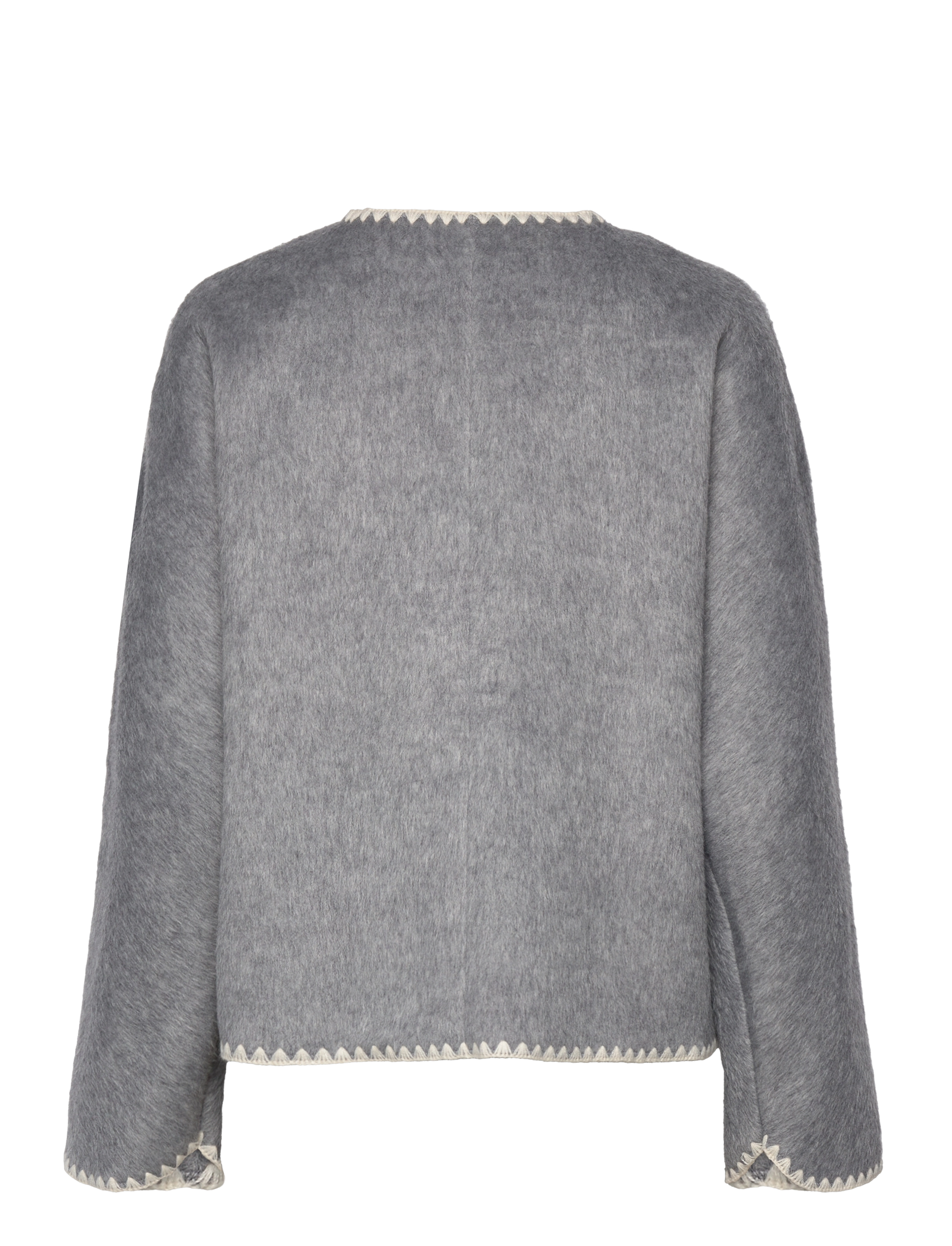 Object - OBJLOLA LS LO JACKET E AU DIV - wolljacken - light grey melange - 2