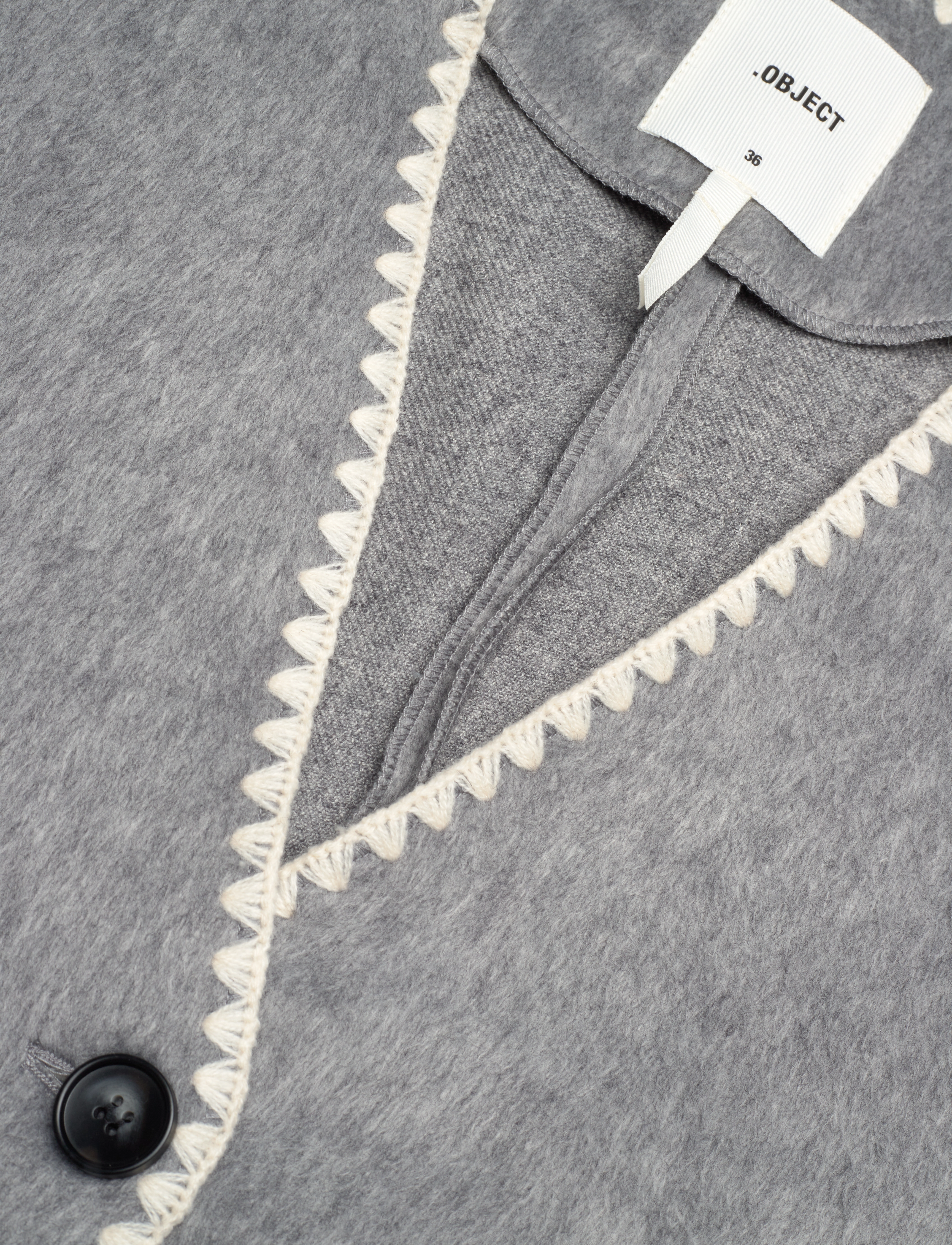 Object - OBJLOLA LS LO JACKET E AU DIV - wolljacken - light grey melange - 5