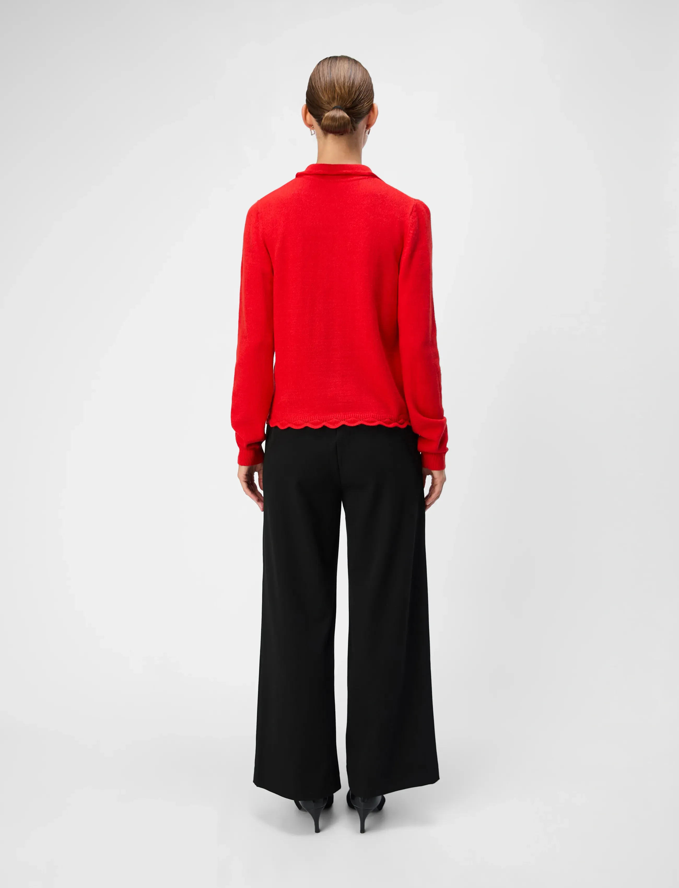 Object - OBJLENE LS RE CARDIGAN E AU 24 - susegamieji megztiniai - flame scarlet - 2