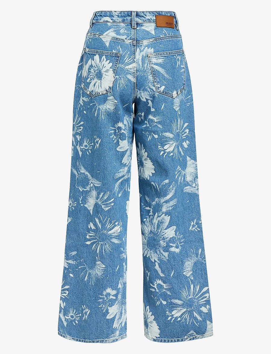 Object - OBJSAVA EMEL STRAIGHT JEANS 137 - hosen mit weitem bein - medium blue denim - 2