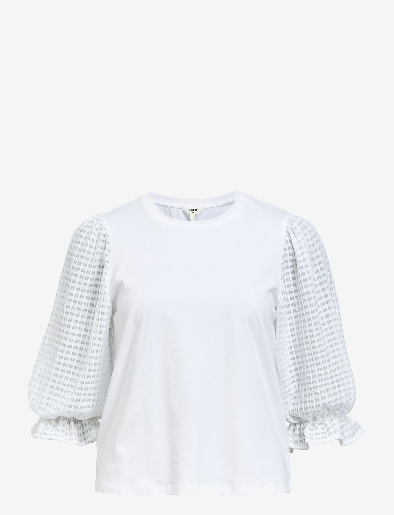 Object - OBJELIA LO 3/4 TOP 137 - langærmede bluser - cloud dancer - 0