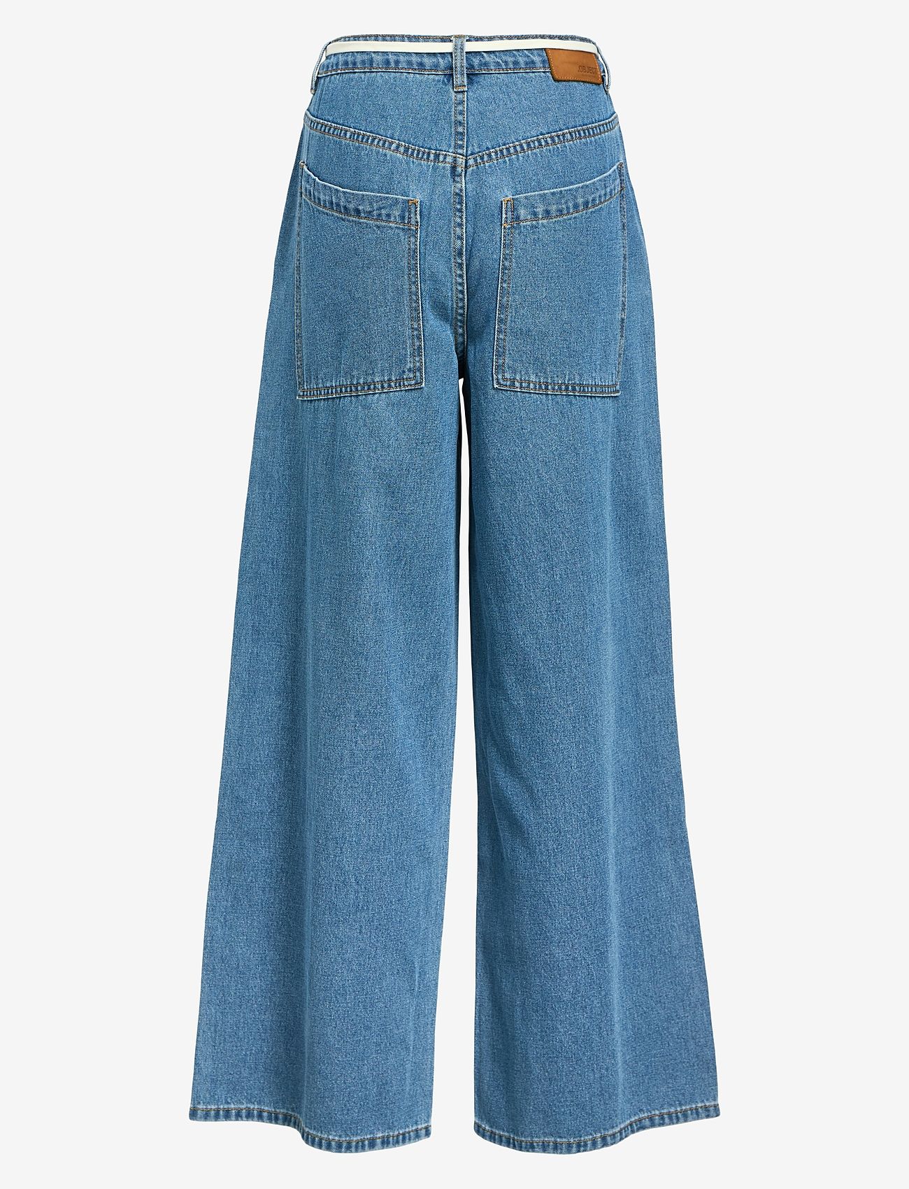Object - OBJMOJI NEEL MW EXTRA WIDE JEANS 137 - laia säärega teksad - medium blue denim - 1