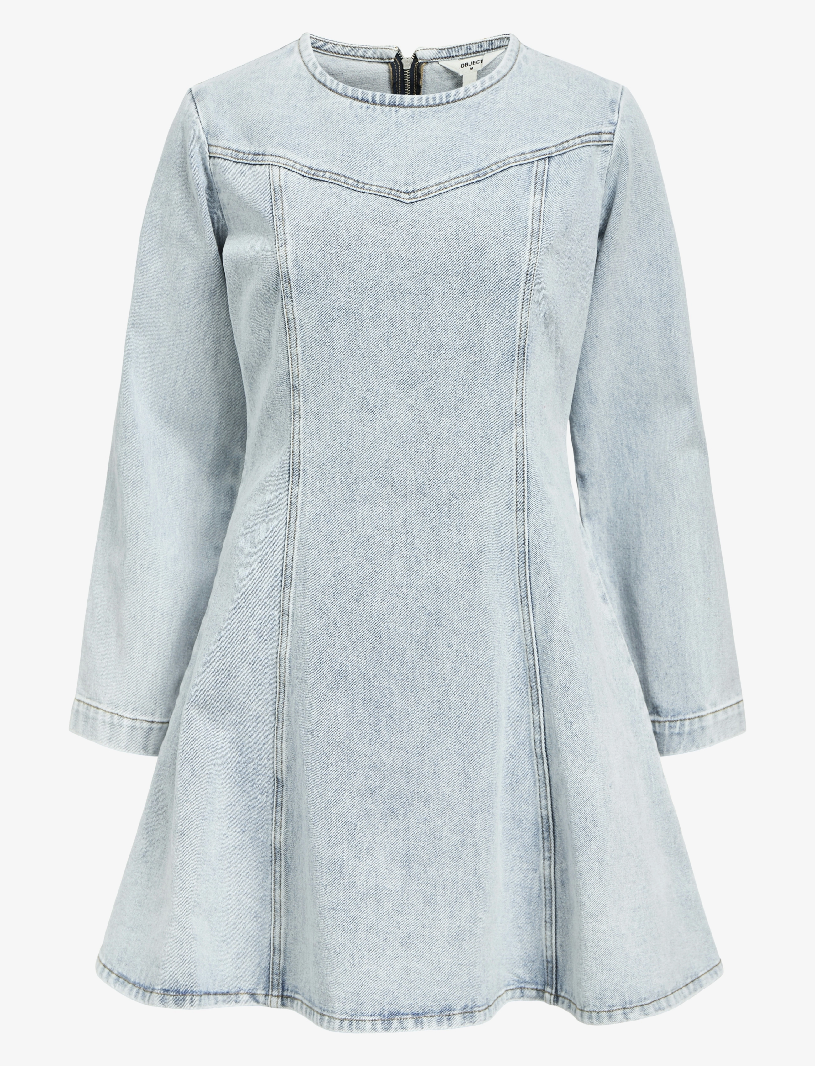 Object OBJYULIAN L/S DENIM DRESS 137 - Denim-tyylit - LIGHT BLUE DENIM / blue