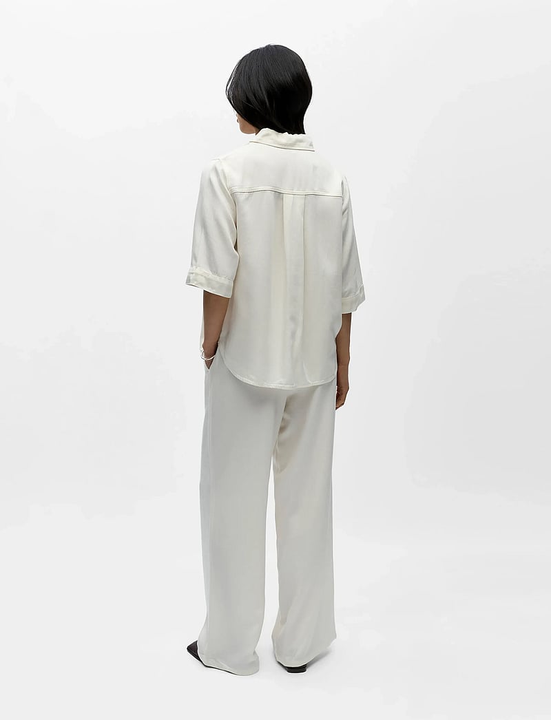 Object - OBJFRAME 2/4 RE DENIM SHIRT NOOS - jeanshemden - cloud dancer - 2