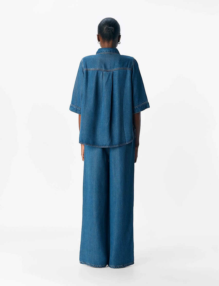 Object - OBJFRAME 2/4 RE DENIM TOP NOOS - jeanshemden - dark blue denim - 2