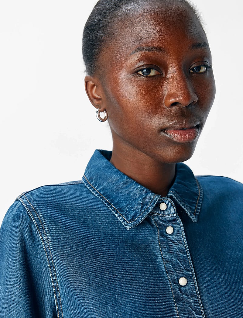 Object - OBJFRAME 2/4 RE DENIM TOP NOOS - jeanshemden - dark blue denim - 4