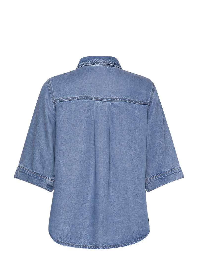 Object - OBJFRAME 2/4 RE DENIM SHIRT NOOS - jeanshemden - light blue denim - 2