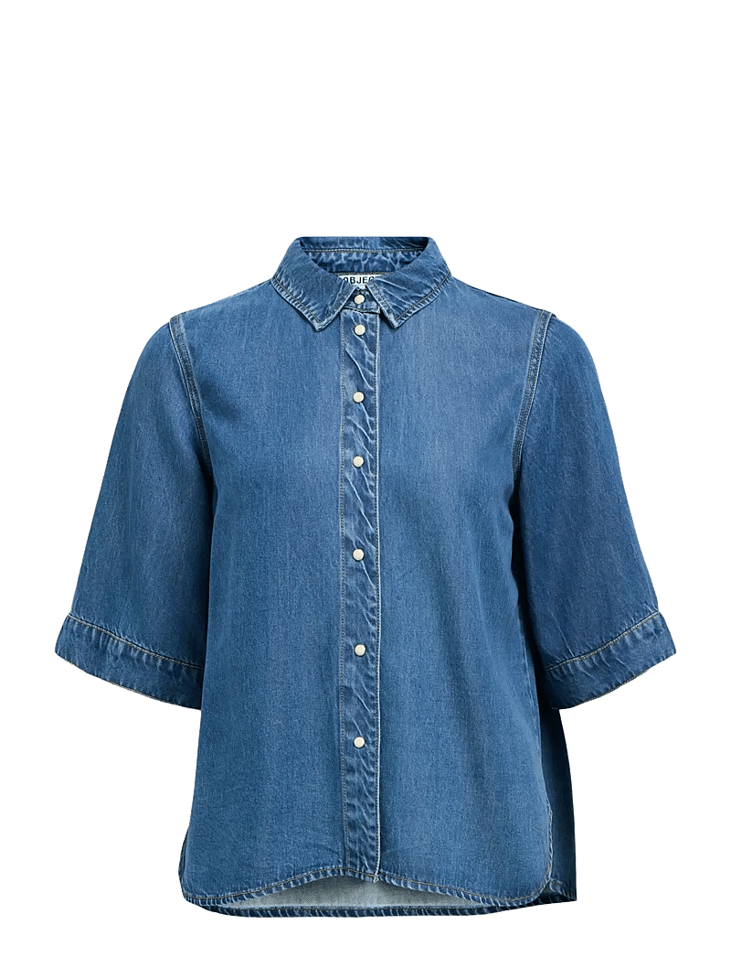 Object - OBJFRAME 2/4 RE DENIM TOP NOOS - jeanshemden - medium blue denim - 1
