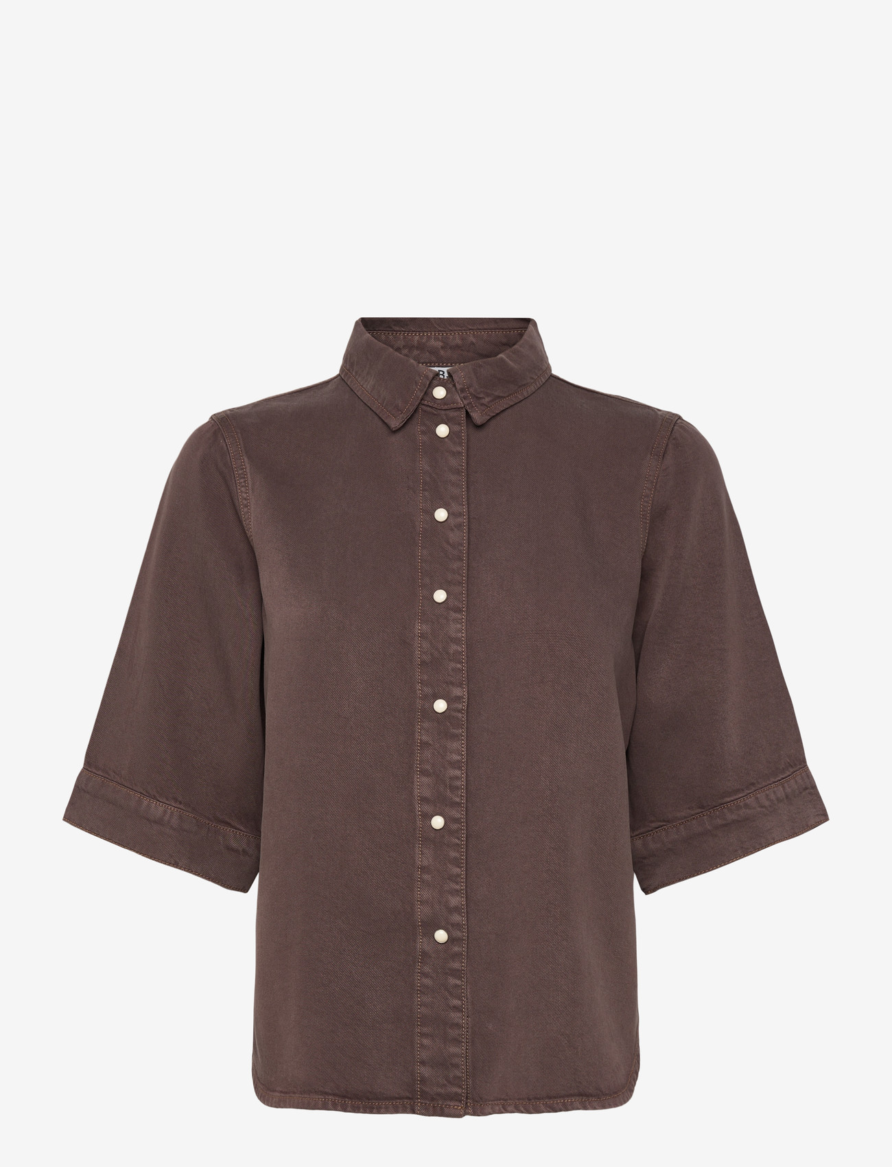 Object - OBJFRAME 2/4 RE DENIM TOP NOOS - denimskjorter - seal brown - 0