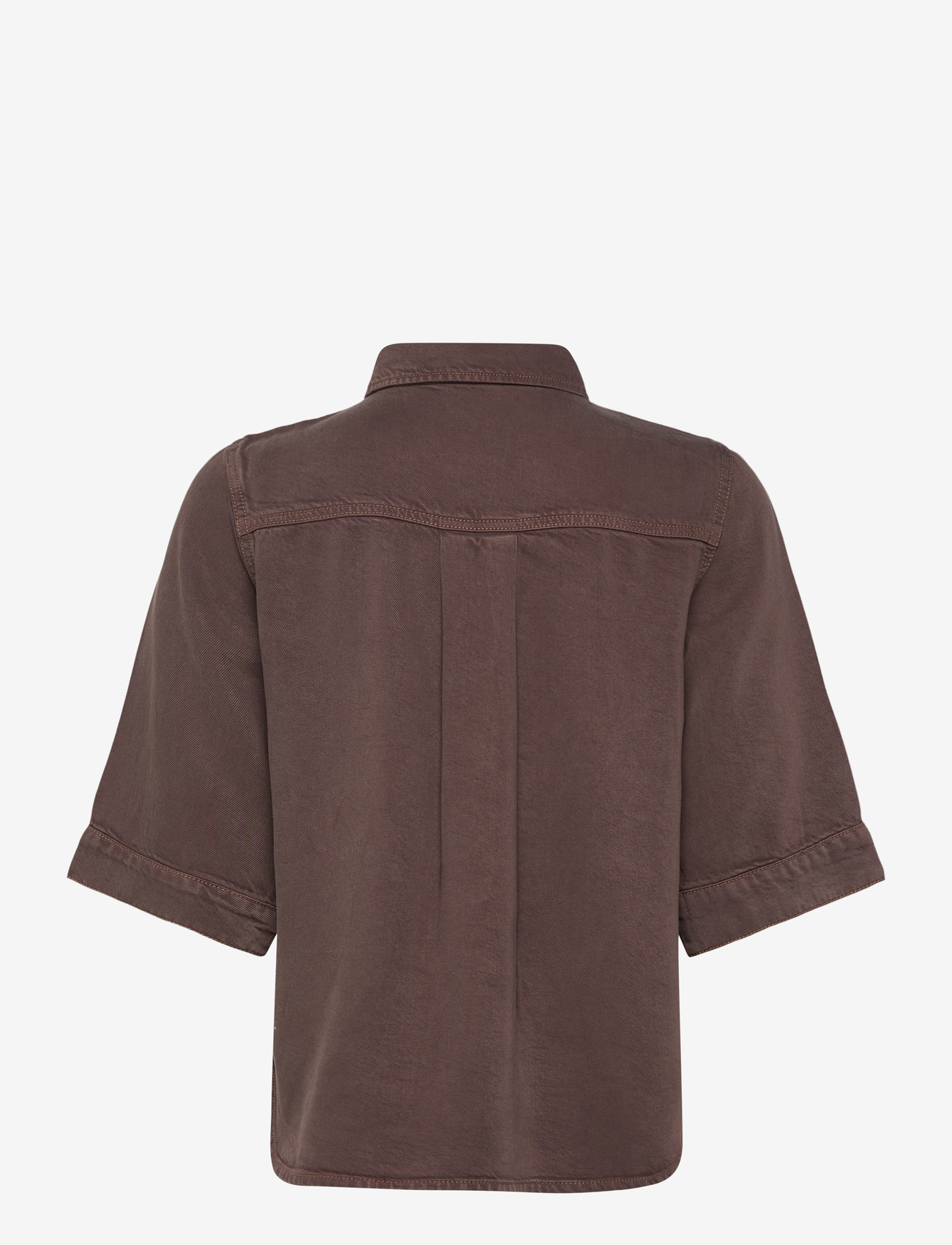 Object - OBJFRAME 2/4 RE DENIM TOP NOOS - denimskjorter - seal brown - 1