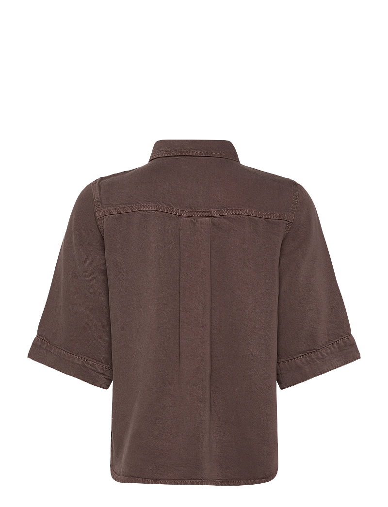 Object - OBJFRAME 2/4 RE DENIM TOP NOOS - jeanshemden - seal brown - 2
