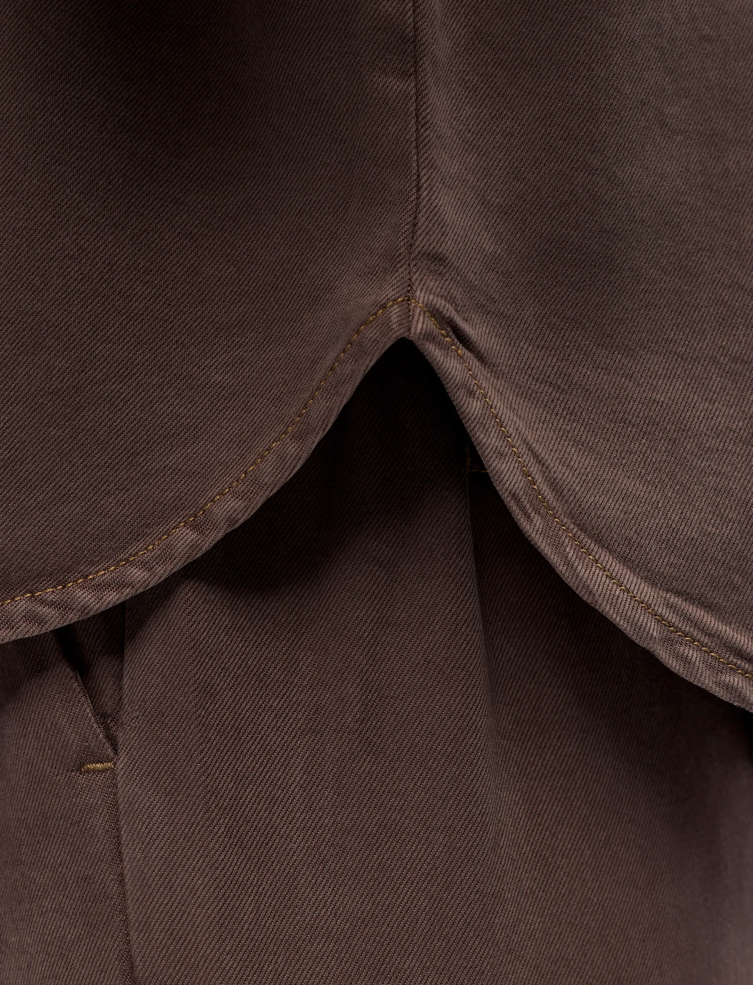 Object - OBJFRAME 2/4 RE DENIM SHIRT NOOS - kurzärmlige hemden - seal brown - 5
