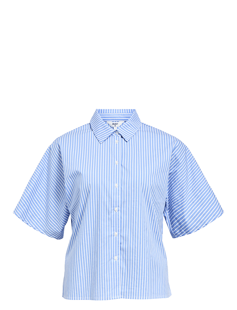 Object - OBJTUTTA 2/4 LO SHIRT DIV - kurzärmlige hemden - cornflower blue - 0