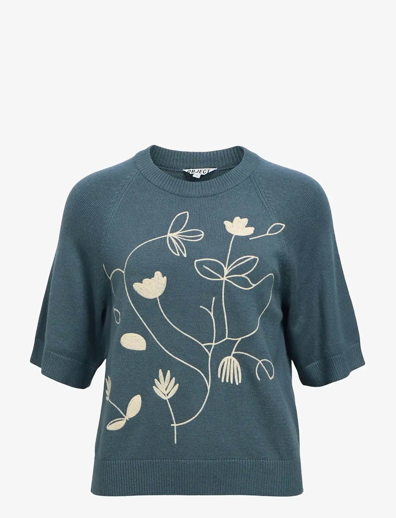 Object - OBJLANEY RUBIN SS PULLOVER NOOS - stickade tröjor - dark slate - 1