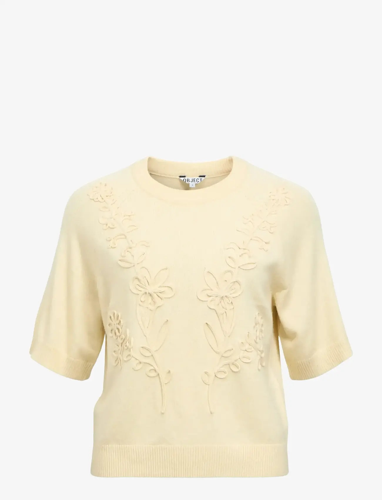 Object - OBJLANEY RUBIN SS PULLOVER NOOS - stickade tröjor - sandshell - 1