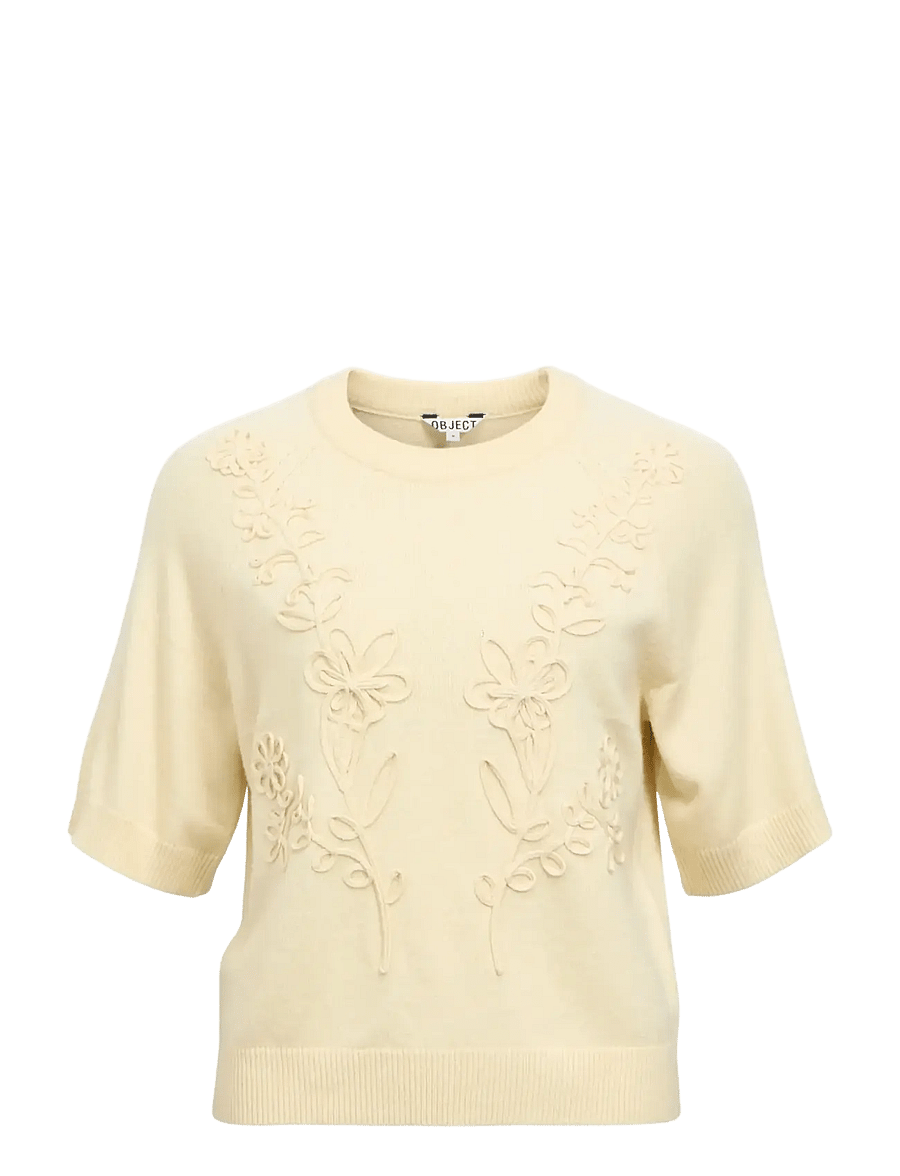 Object - OBJLANEY RUBIN SS PULLOVER NOOS - neulepuserot - sandshell - 1