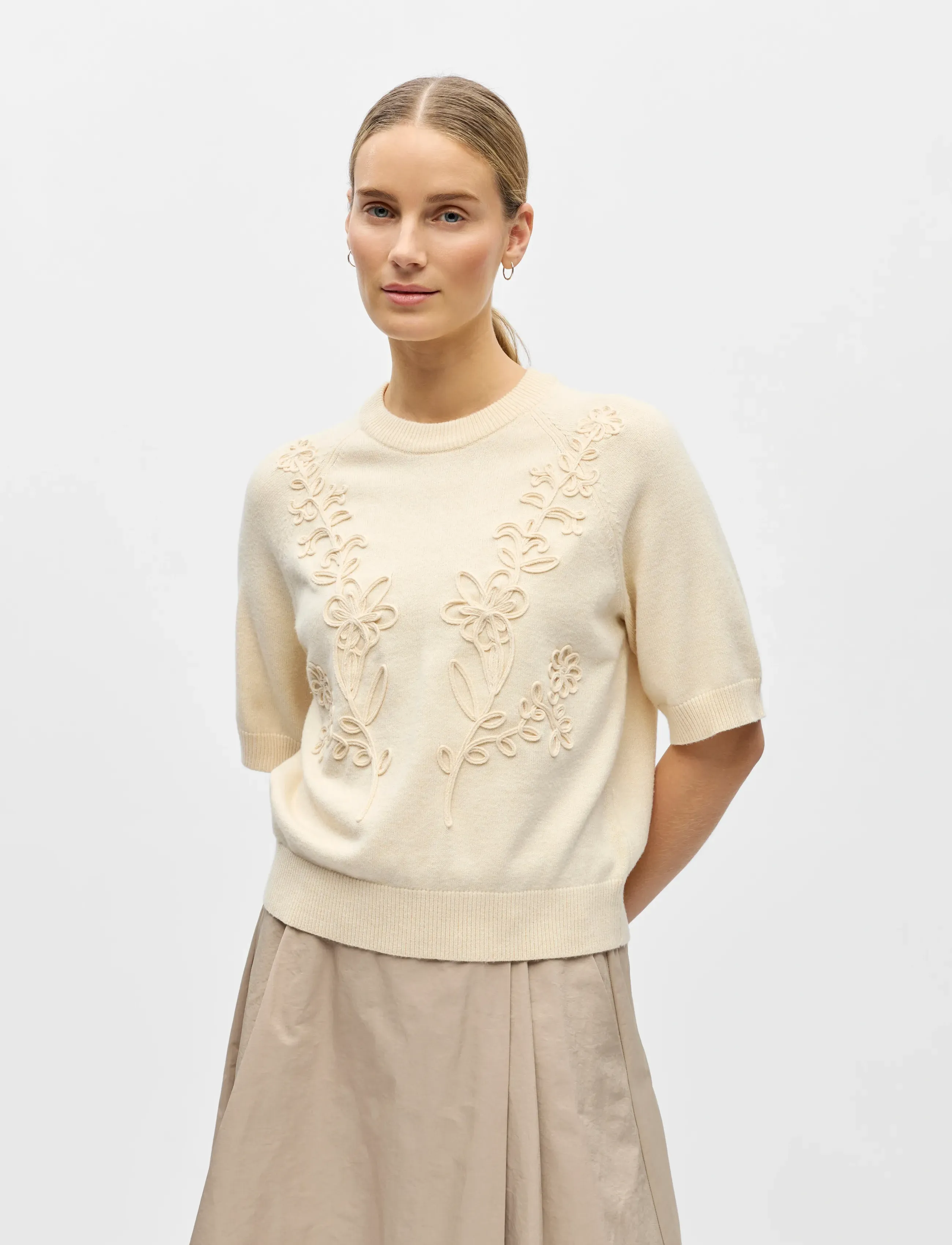 Object - OBJLANEY RUBIN SS PULLOVER NOOS - trøjer - sandshell - 4