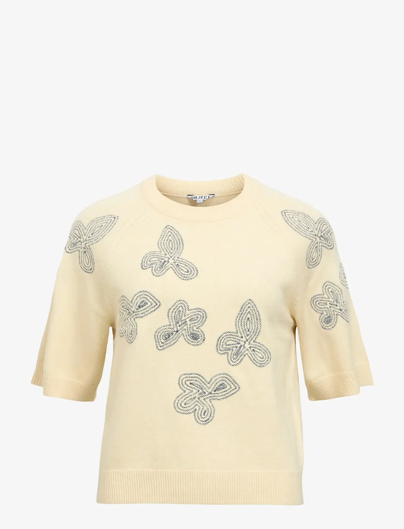 Object - OBJLANEY RUBIN SS PULLOVER NOOS - stickade tröjor - sandshell - 1