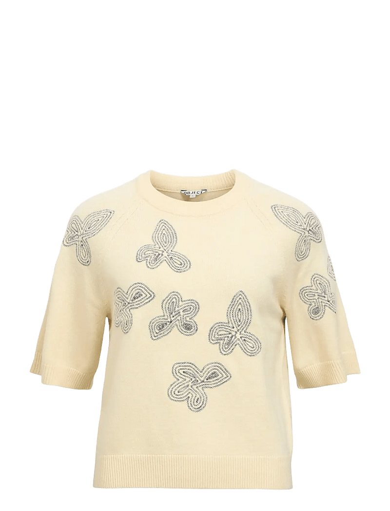 Object - OBJLANEY RUBIN SS PULLOVER NOOS - stickade tröjor - sandshell - 1