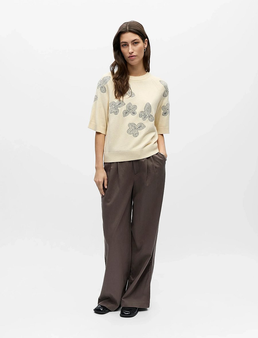 Object - OBJLANEY RUBIN SS PULLOVER NOOS - pullover - sandshell - 0