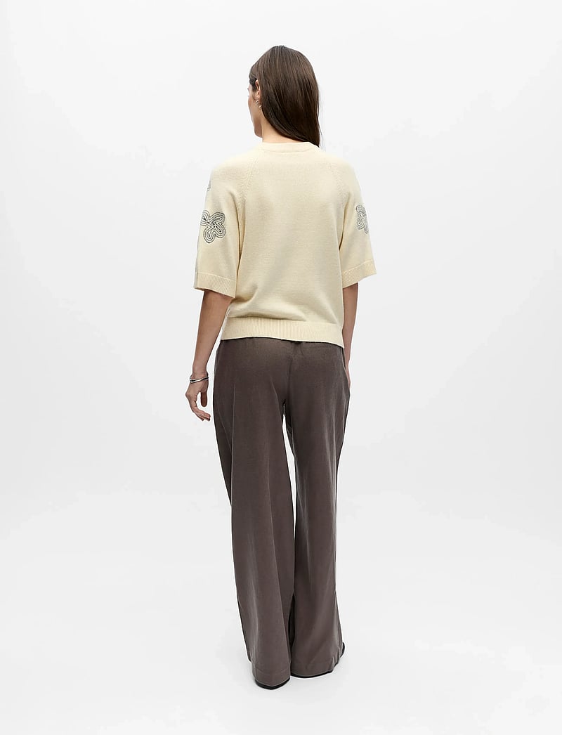 Object - OBJLANEY RUBIN SS PULLOVER NOOS - stickade tröjor - sandshell - 2