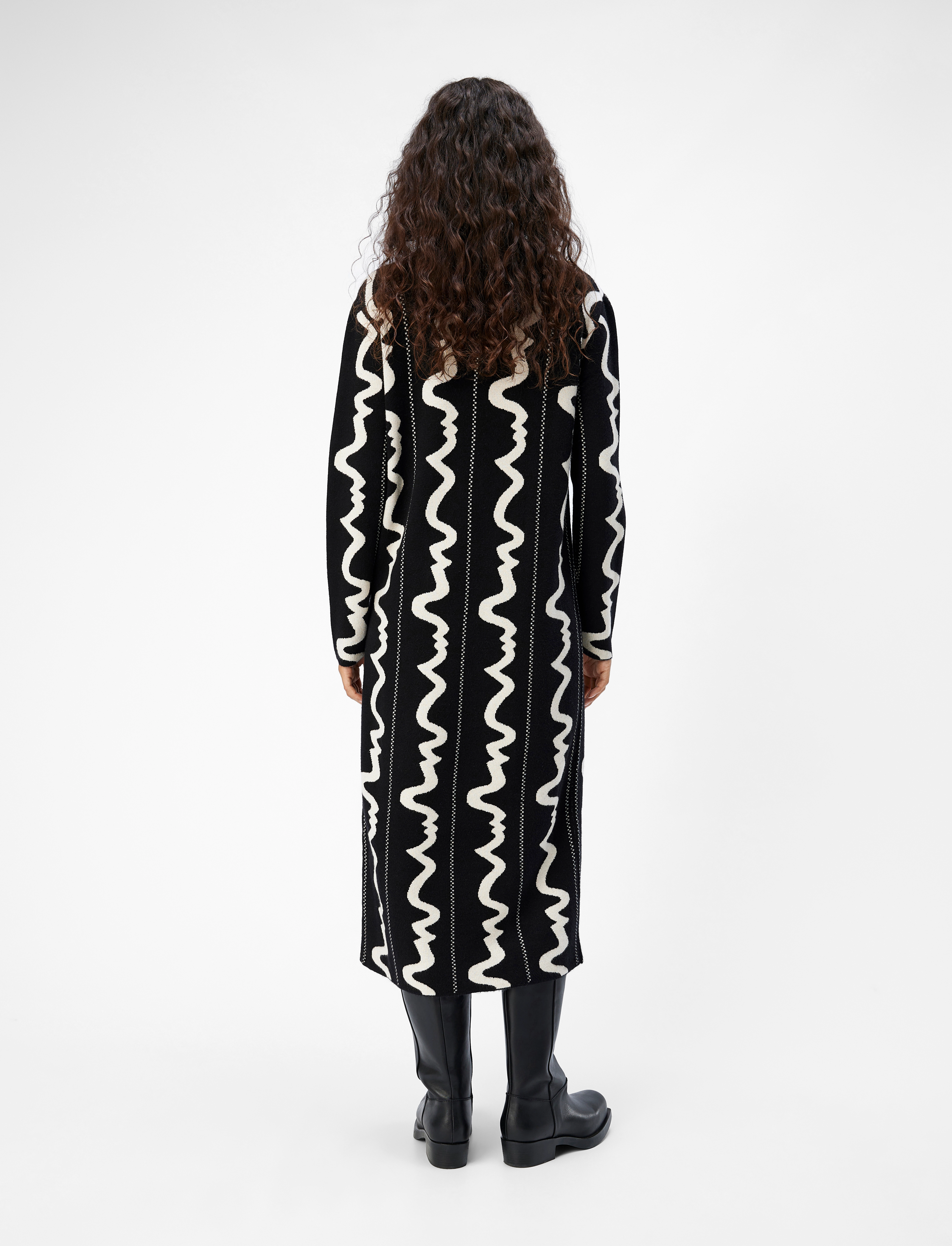 Object - OBJRAY L/S  LONG DRESS E DIV - midikleider - black - 2