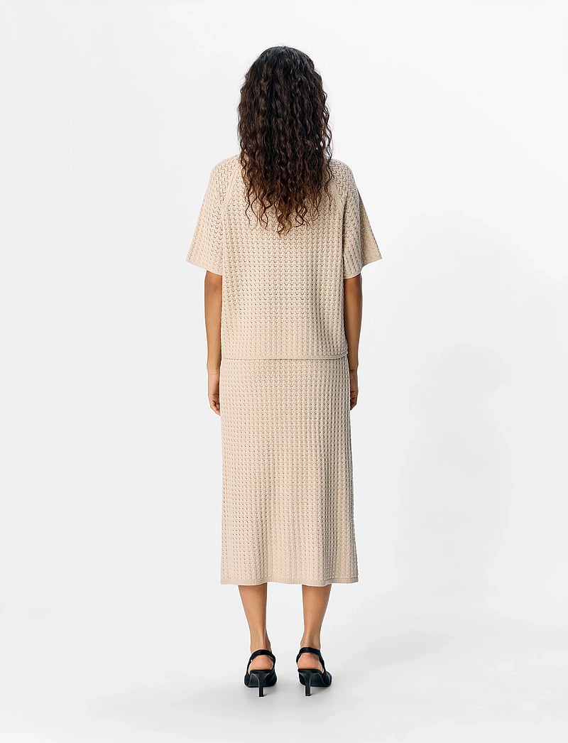 Object - OBJESTER MW RE MIDI PATTERN SKIRT DIV - strickröcke - sandshell - 2