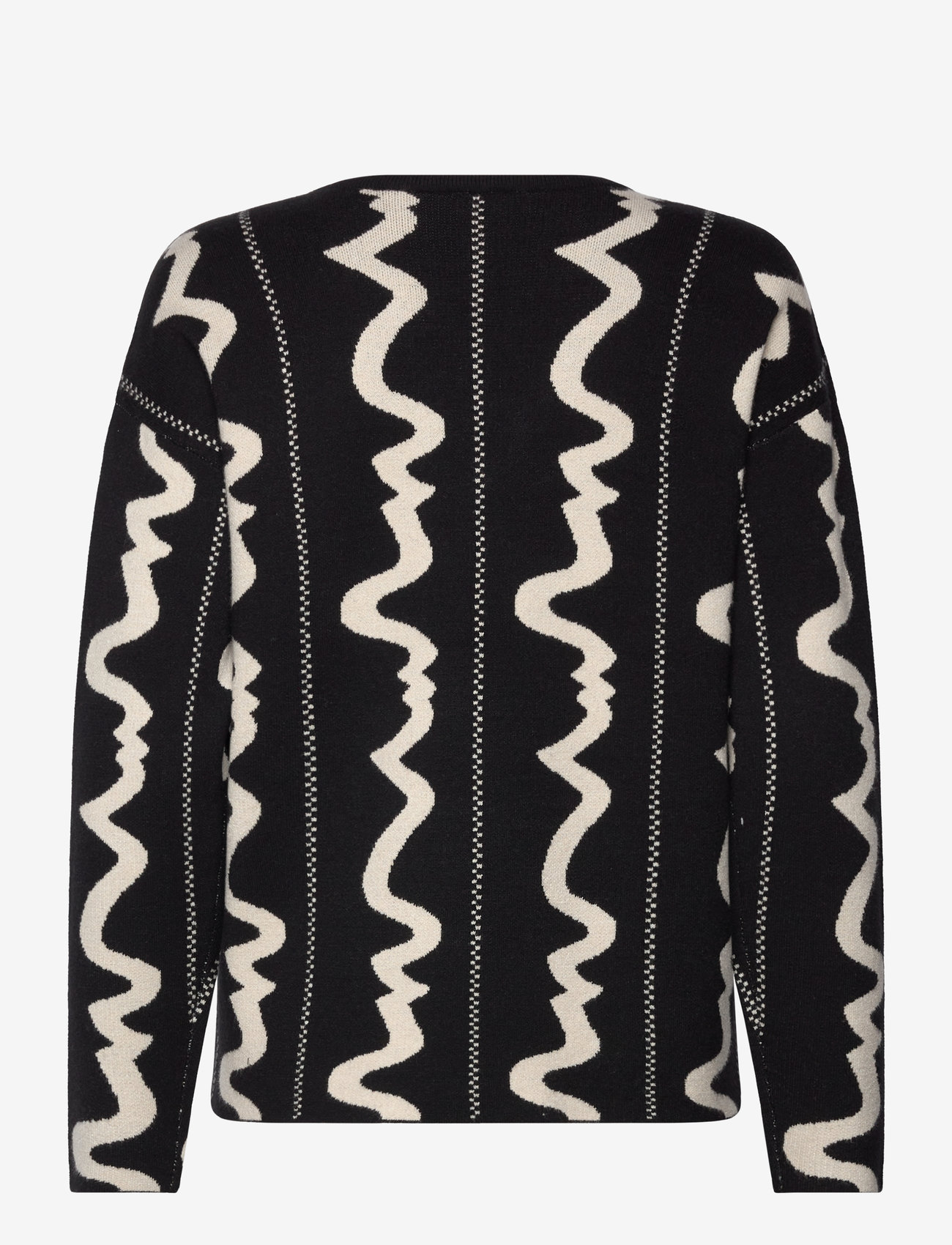 Object - OBJRAY L/S  V-NECK TOP E DIV - sügisesed riided - black - 1