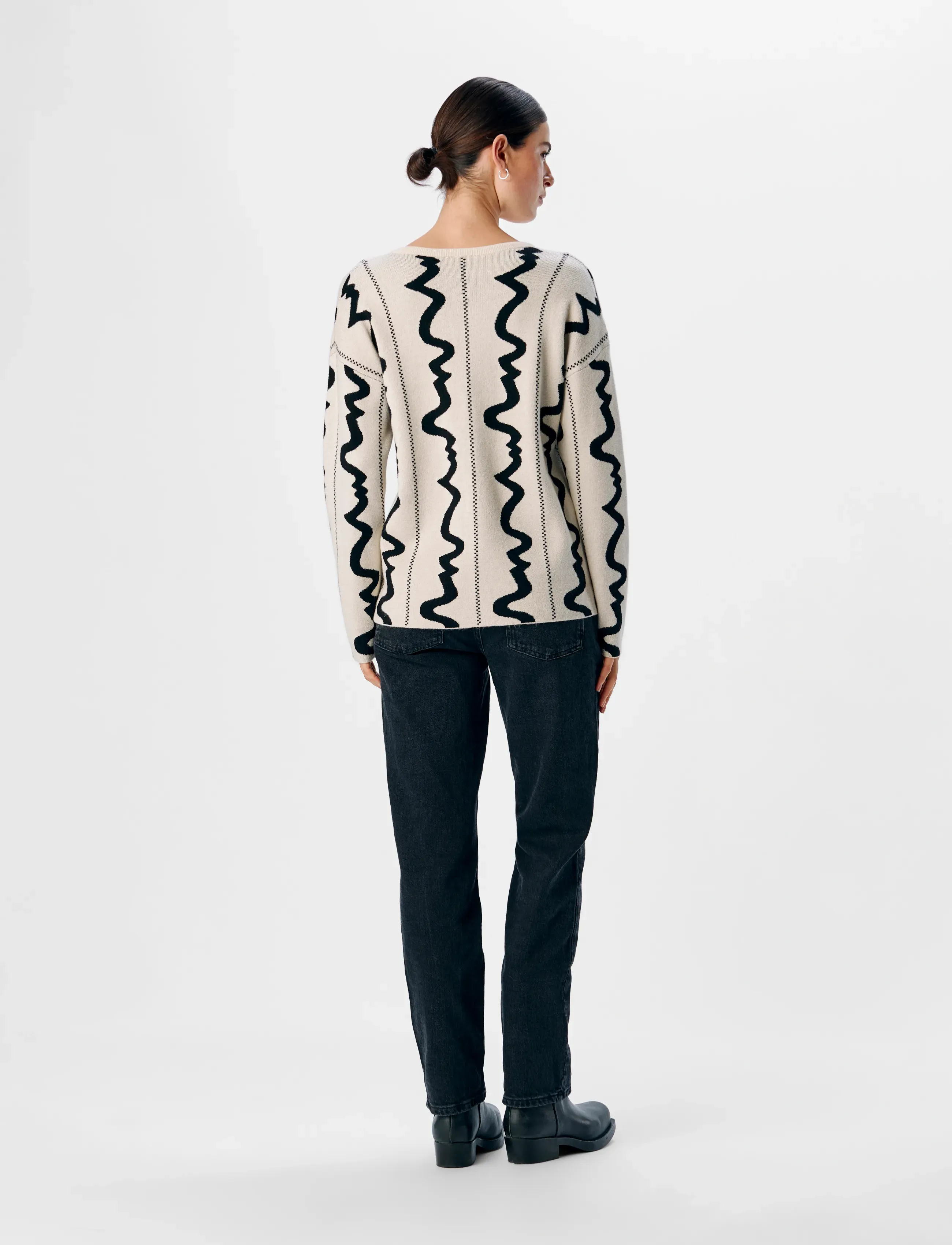 Object - OBJRAY L/S  V-NECK TOP E DIV - jumpers - sandshell - 3
