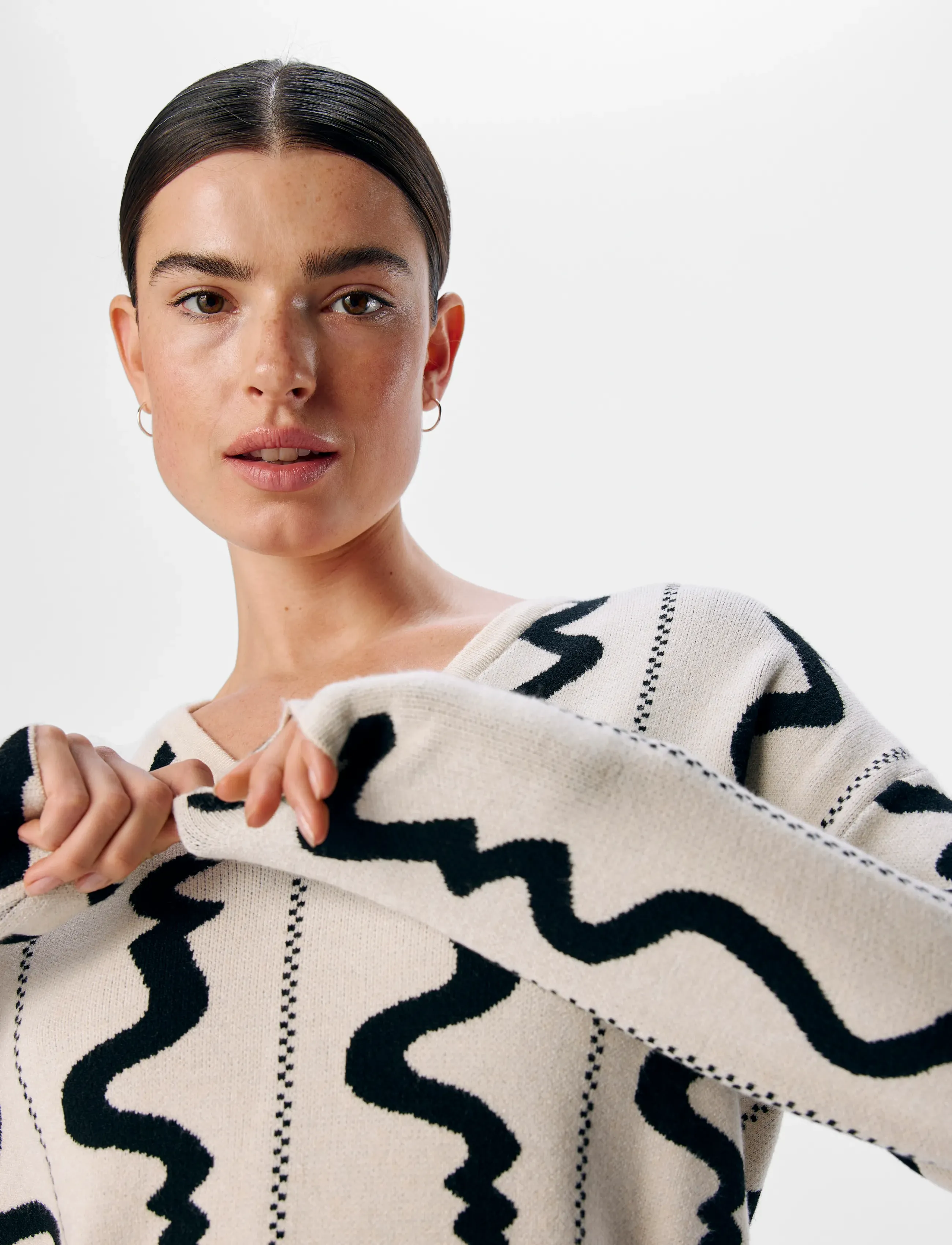 Object - OBJRAY L/S  V-NECK TOP E DIV - jumpers - sandshell - 5