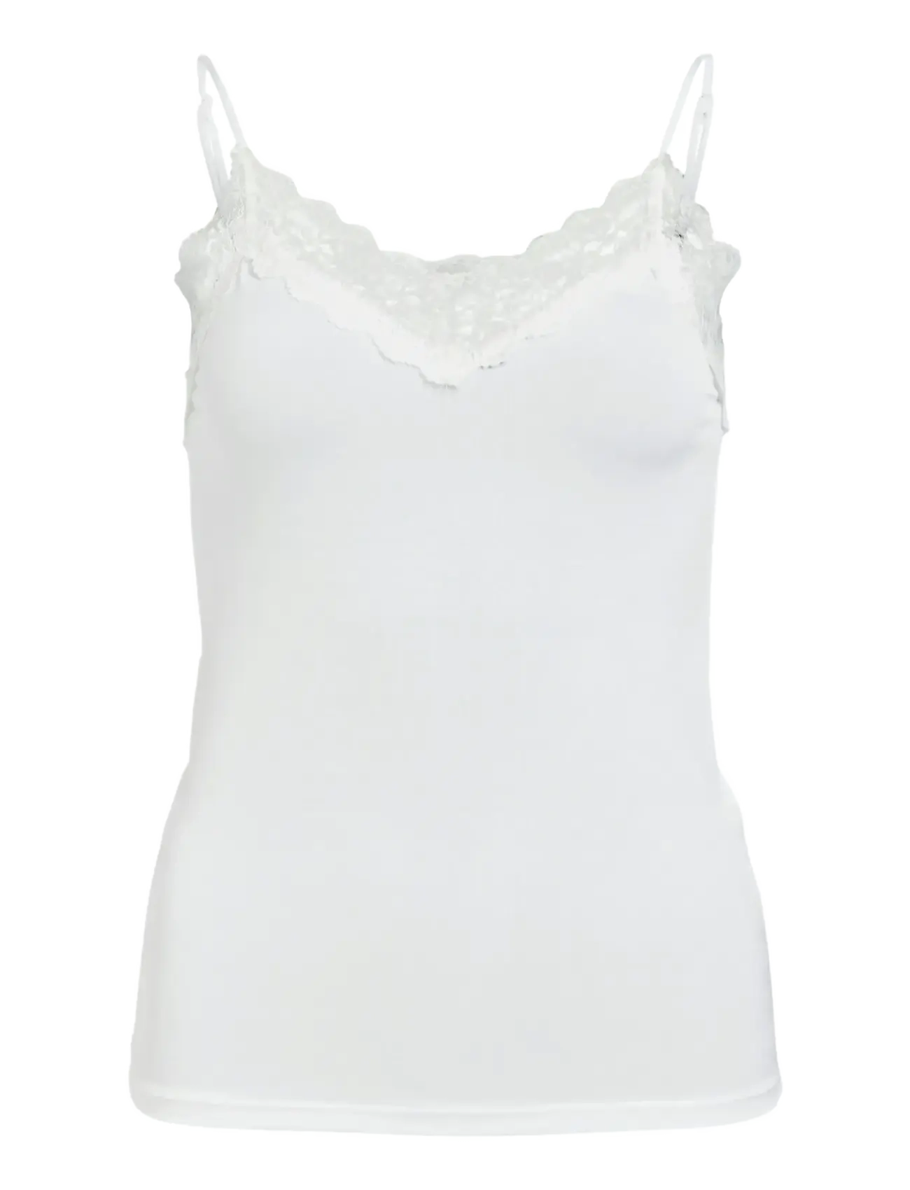 OBJLEENA SUS LACE SINGLET TOP NOOS - WHITE
