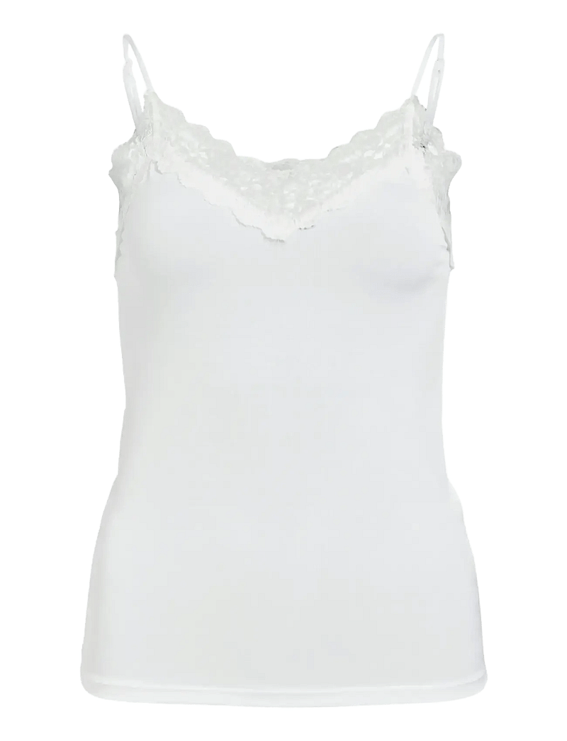 Object - OBJLEENA SUS LACE SINGLET TOP NOOS - topid ja varrukateta alussärgid - white - 1
