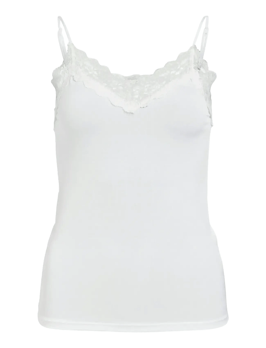 Object - OBJLEENA SUS LACE SINGLET TOP NOOS - white - 1