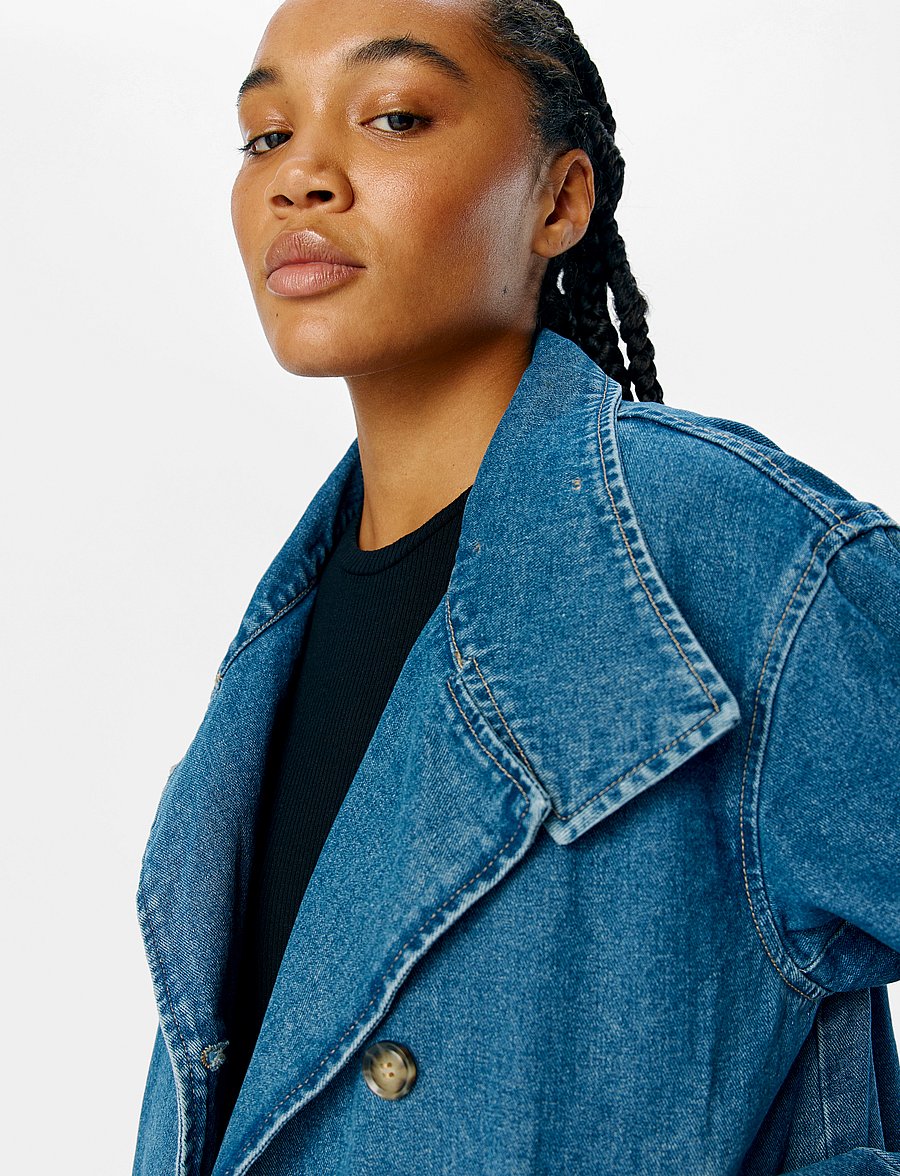 Object - OBJTILLA GRO L/S LO DENIM JACKET NOOS - frühlingsjacken - medium blue denim - 3
