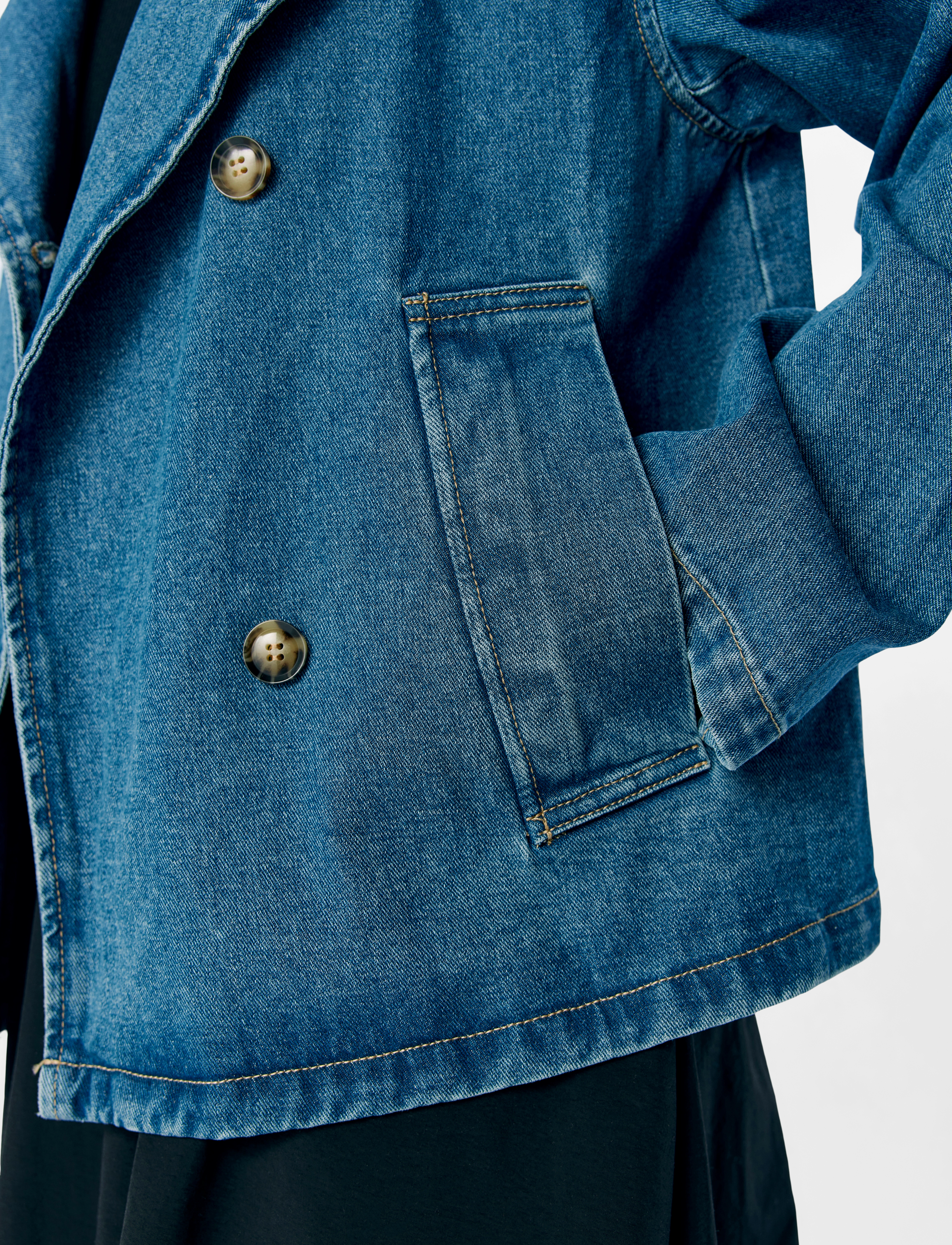 Object - OBJTILLA GRO L/S LO DENIM JACKET NOOS - ytterkläder - medium blue denim - 4