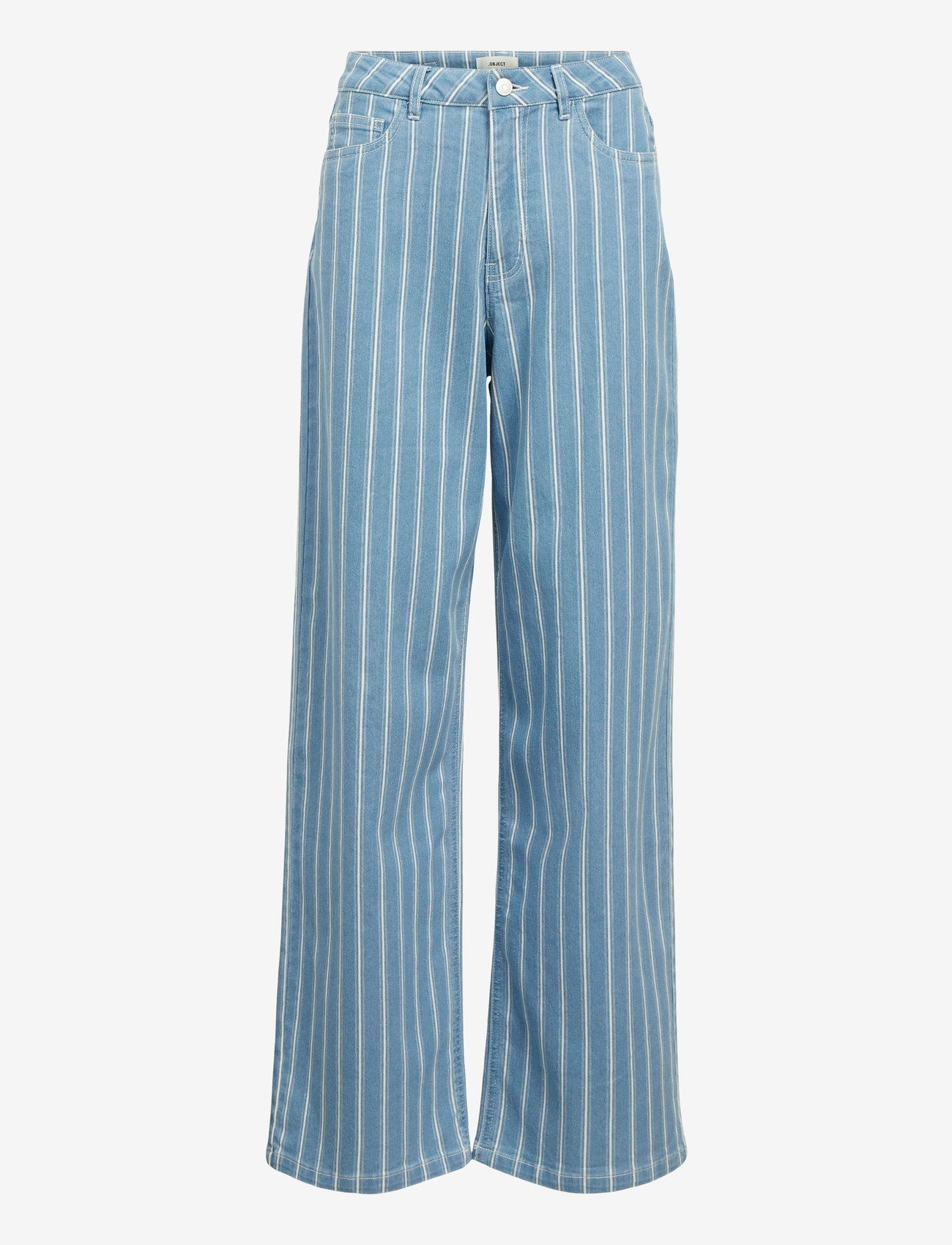 Object - OBJMOJI MOLLIE WIDE LONG JEANS 138 - laia säärega teksad - light blue denim - 0