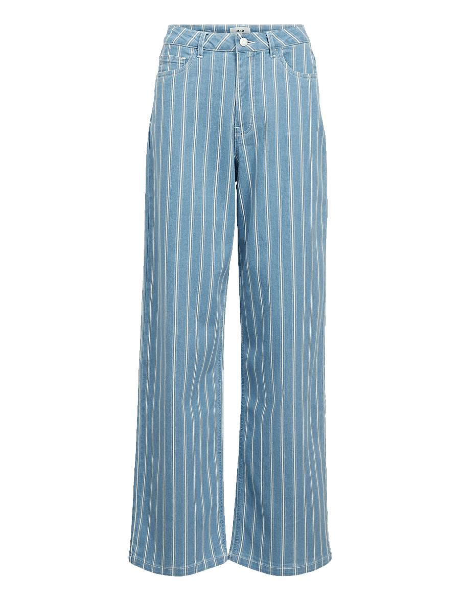 Object - OBJMOJI MOLLIE WIDE LONG JEANS 138 - hosen mit weitem bein - light blue denim - 1
