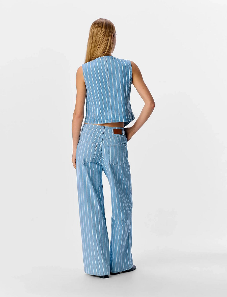 Object - OBJMOJI MOLLIE WIDE LONG JEANS 138 - hosen mit weitem bein - light blue denim - 2