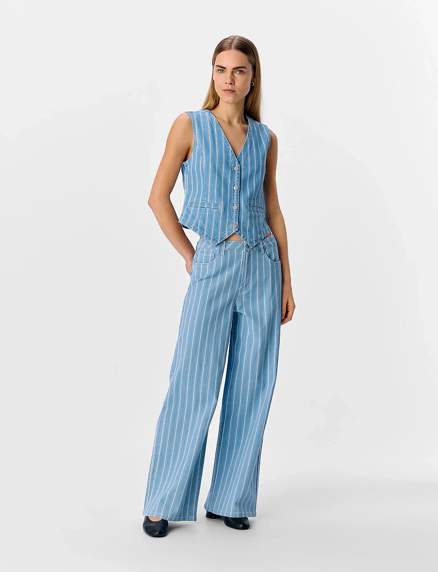 Object - OBJMOJI MOLLIE WIDE LONG JEANS 138 - hosen mit weitem bein - light blue denim - 3