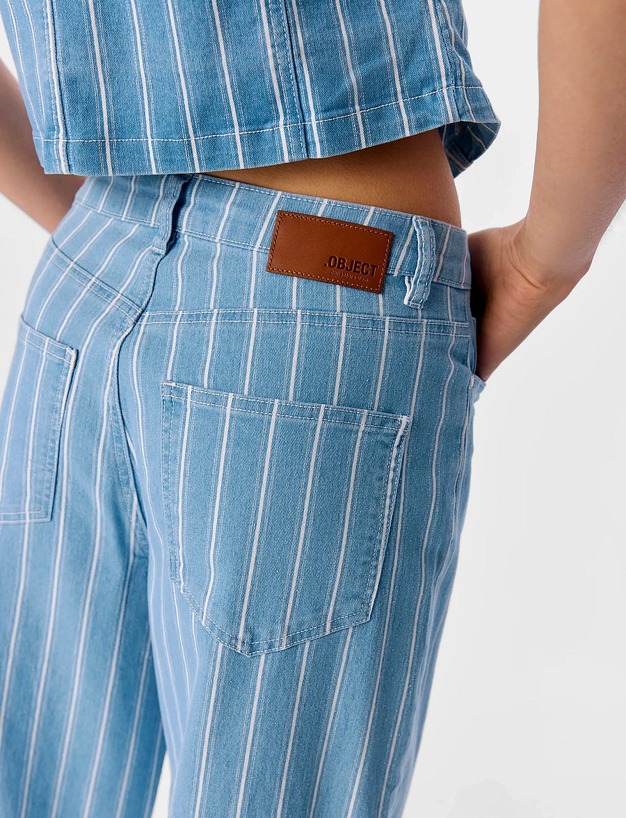 Object - OBJMOJI MOLLIE WIDE LONG JEANS 138 - hosen mit weitem bein - light blue denim - 4