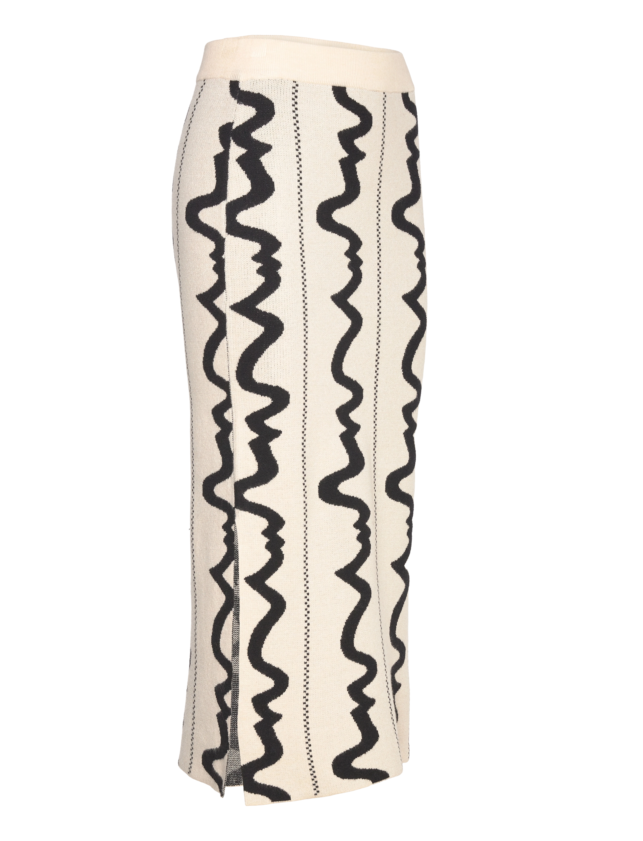 Object - OBJRAY SLI LONG SKIRT E DIV - adīti svārki - sandshell - 3
