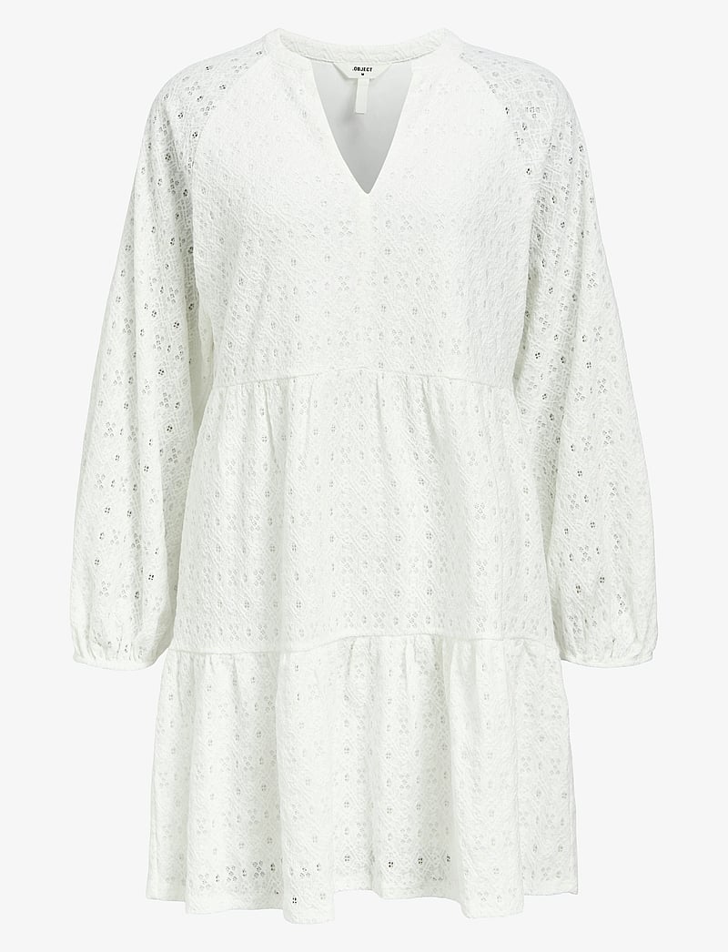 Object - OBJLAILA GIA L/S RE SHORT DRESS NOOS - konfirmation - cloud dancer - 1