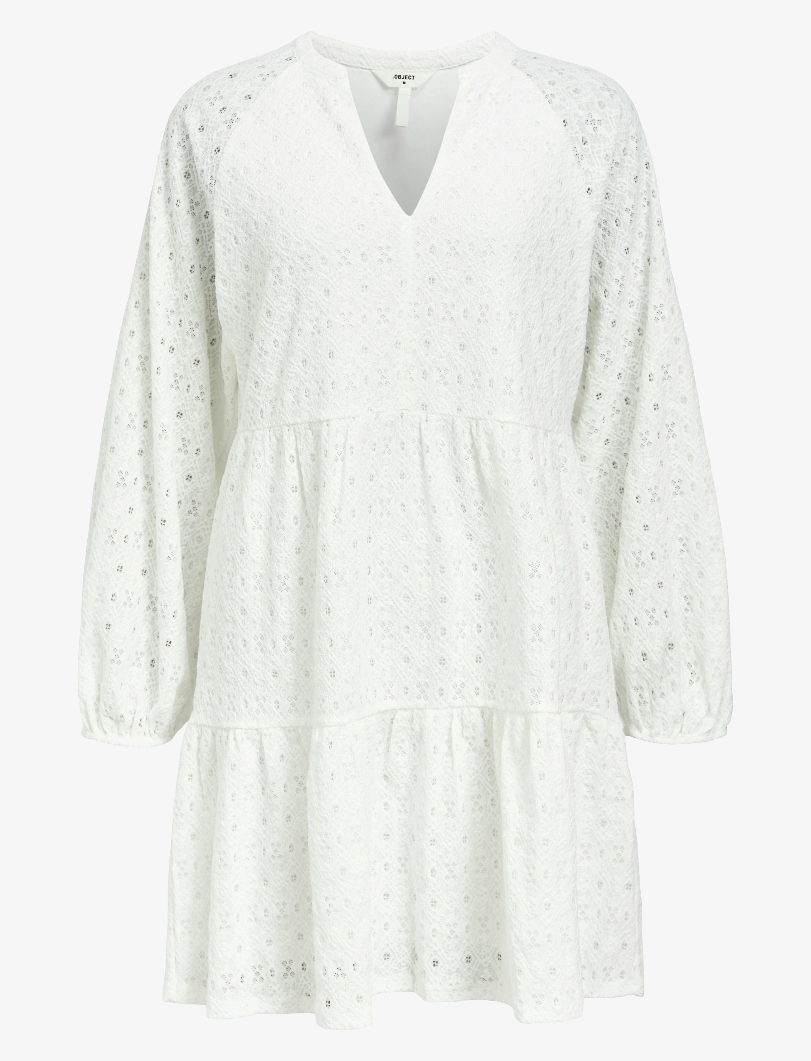Object OBJLAILA GIA L/S RE SHORT DRESS NOOS - Kleider - CLOUD DANCER / white